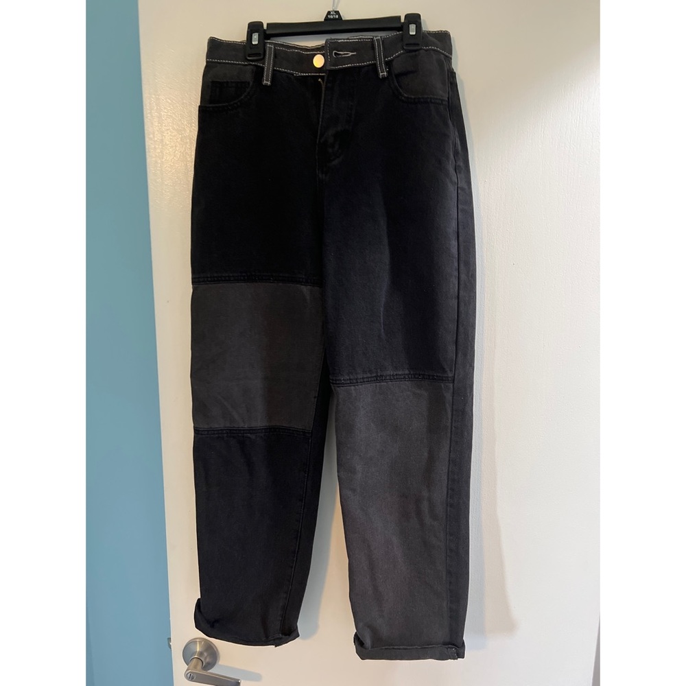Black two tone jeans size medium
